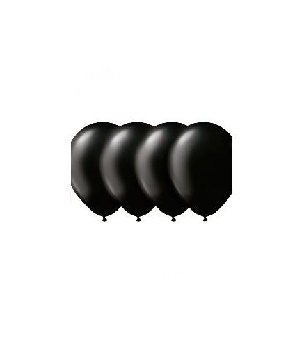 50 GLOBOS NEGRO METÁL 27CM