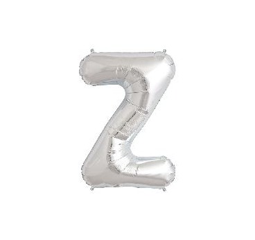 GLOBO LETRA "Z" 86 CM PLATA