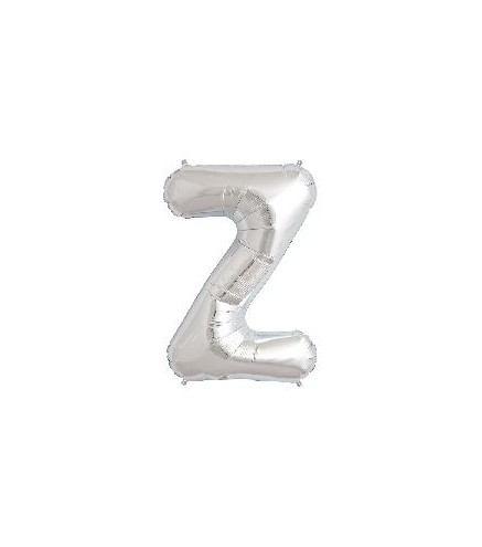 GLOBO LETRA "Z" 86 CM PLATA