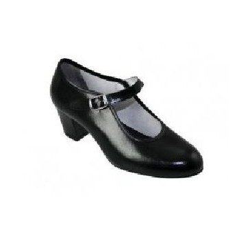 ZAPATO FLAMENCO NEGRO HEBILLA T-38