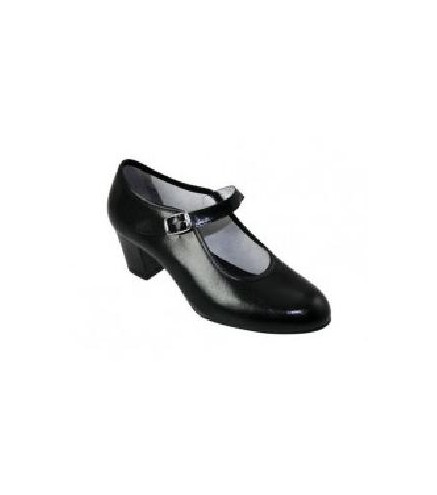 ZAPATO FLAMENCO NEGRO HEBILLA T-38