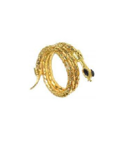 BRAZALETE METAL DORADO  CON ESCAMA Y CABEZA SERPIENTE