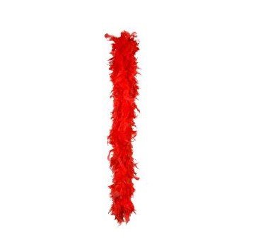 BOA DE PLUMAS ROJA 180 CM