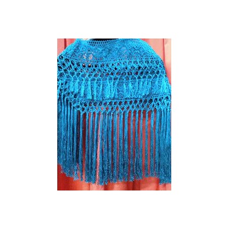 FLECO CUELLO GANCHILLO AZUL CIAN