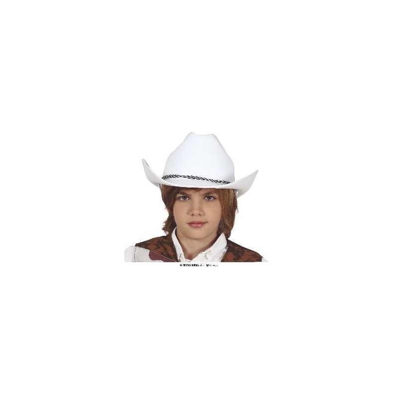 SOMBRERO VAQUERO FIELTRO BLANCO INFANTIL