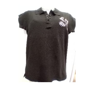 CAMISETA POLO NEGRO LAUBURU MUJER T-M