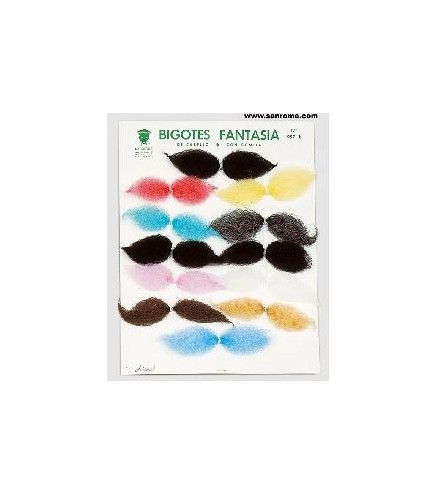 -BIGOTES DE CABELLO COLORES CON GOMITA