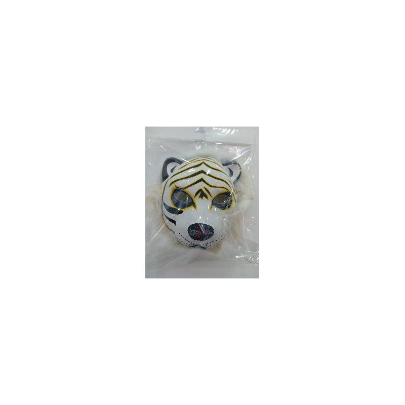 MASCARAS ANIMALES TIGRE BLANCO CON PELO