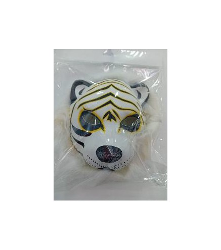 MASCARAS ANIMALES TIGRE BLANCO CON PELO