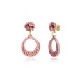 PENDIENTES BOTON NIÑA ARO SALMON