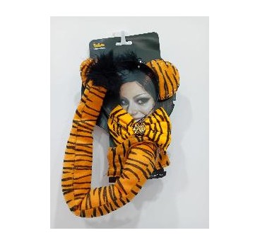 CONJUNTO DIADEMA PAJARITA Y RABO TIGRE