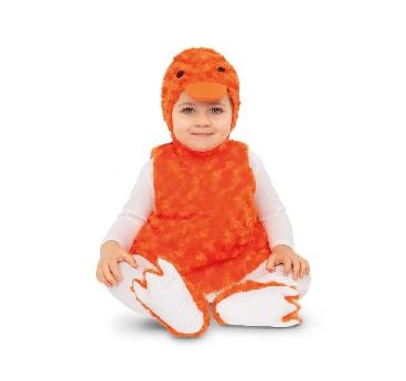 -DISFRAZ PATITO PELUCHE NARANJA 12-24 MESES