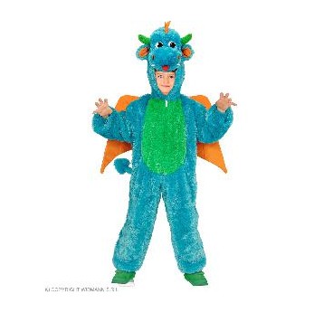 DISFRAZ DRAGÓN EN PELUCHE SUAVE NIÑOS 5-8