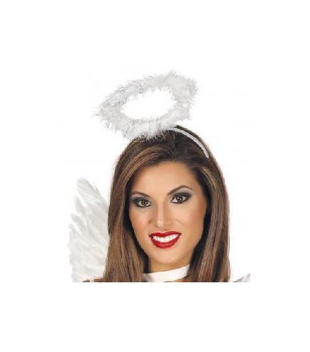 DIADEMA ANGEL PLUMAS BLANCAS