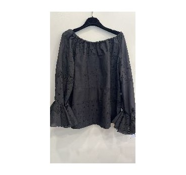 CAMISA FLAMENCA NEGRA CALADOS T-UNICA