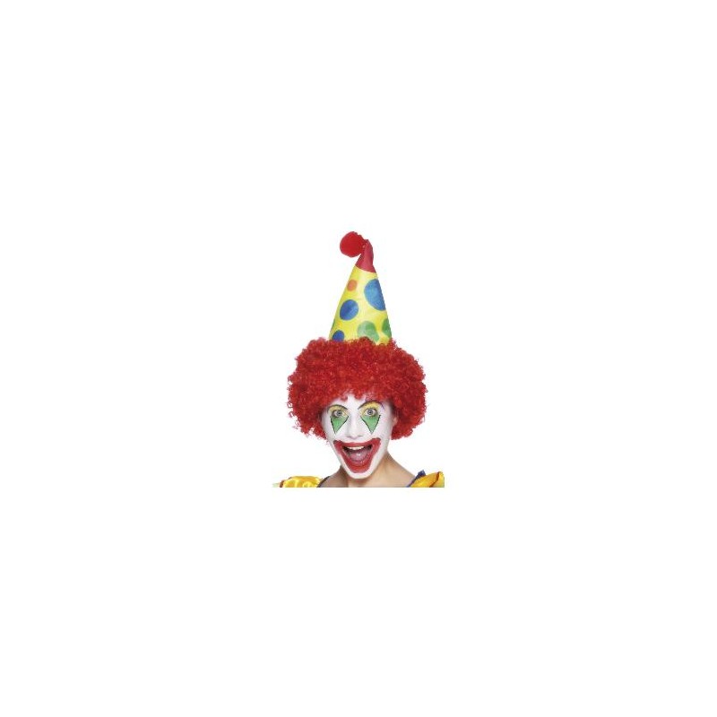 SOMBRERO DE PAYASO CON PELUCA