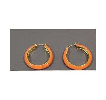 PENDIENTES ARO NARANJA Y DORADO