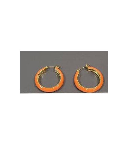 PENDIENTES ARO NARANJA Y DORADO