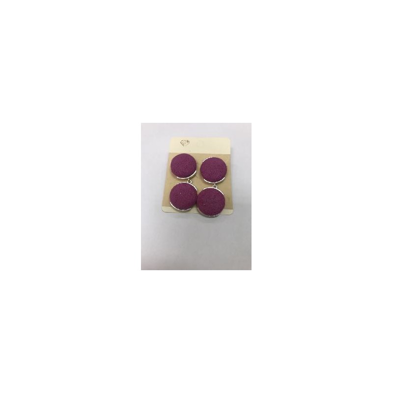 PENDIENTES DE BOTON DOBLES FUCSIA