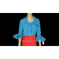 CAMISA FLAMENCA AZUL TURQUESA T-44