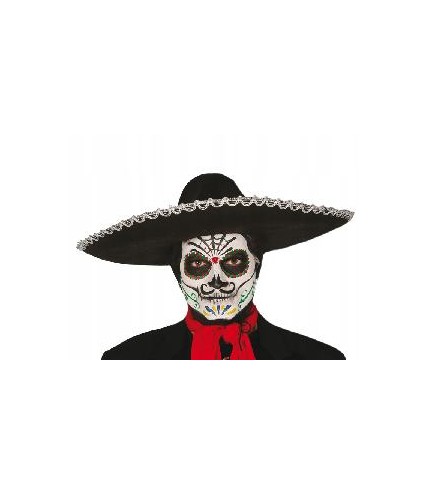 SOMBRERO MEXICANO FIELTRO NEGRO 55CM