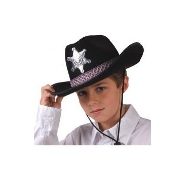 SOMBRERO SHERIFF JUNIOR NEGRO