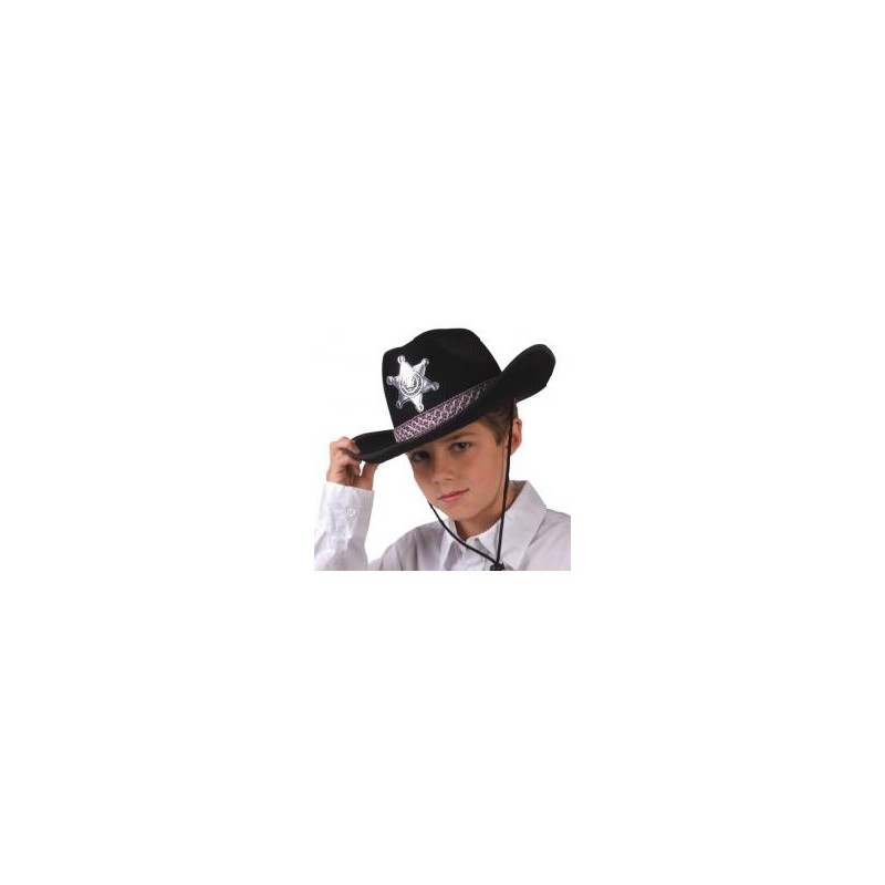 SOMBRERO SHERIFF JUNIOR NEGRO