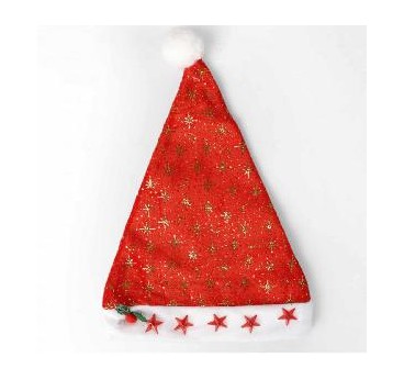 GORRO PAPA NOEL LUCES - LUNA-ESTRELLA