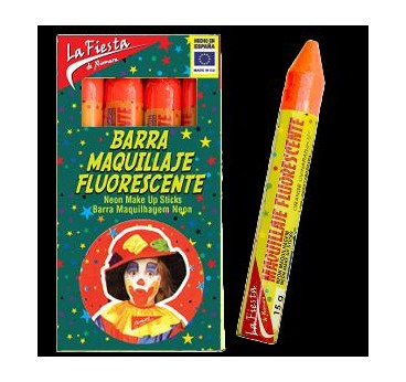 BARRA MAQUILLAJE FLUORESCENTE NARANJA