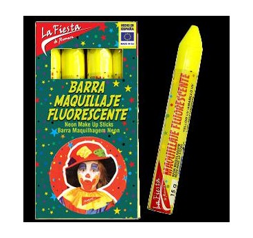 -BARRA MAQUILLAJE FLUORESCENTE AMARILLA