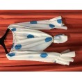 CAMISA FLAMENCA BLANCA LUNAR AZUL GALLETAT-44