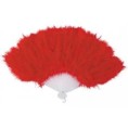 ABANICO PLUMAS ROJO