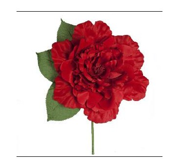 FLOR FLAMENCA ABIERTA ROJA 18*18