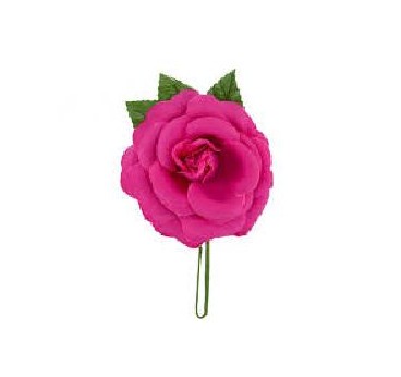 FLOR ROSA MADEIRA TEÑIDA FUCSIA 13*13