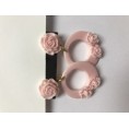 PENDIENTES ARO ROSA FLOR INFANTIL