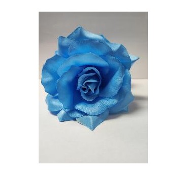 FLOR ROSA MADEIRA TEÑIDA AZUL CIELO 13*13