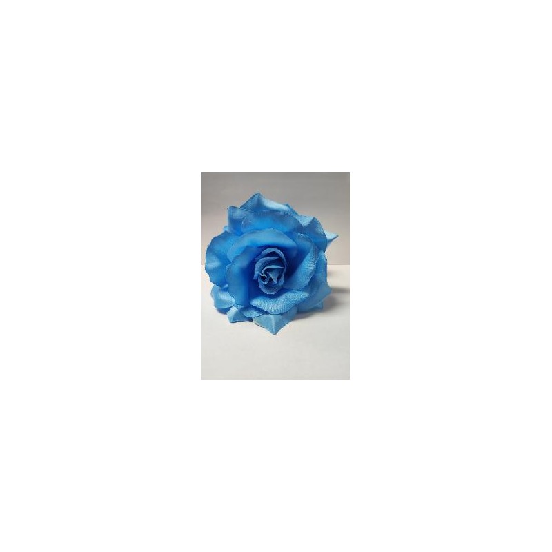 FLOR ROSA MADEIRA TEÑIDA AZUL CIELO 13*13