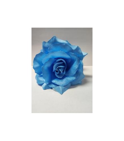 FLOR ROSA MADEIRA TEÑIDA AZUL CIELO 13*13