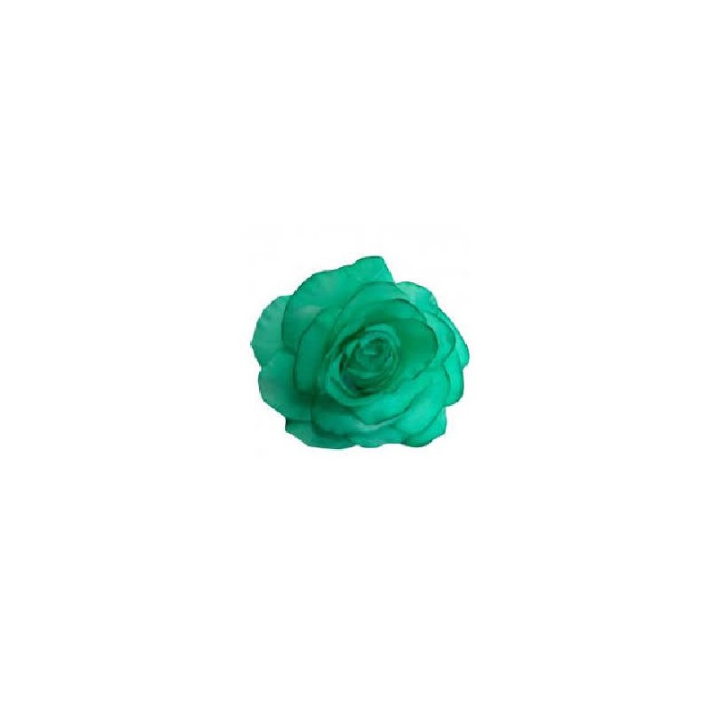 FLOR ROSA MADEIRA TEÑIDA VERDE MENTA 13*13