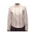 CAMISA LORZAS LINO BLANCA MUJER T-16