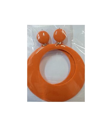 PENDIENTES ARO NARANJA GRANDE