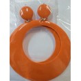 PENDIENTES ARO NARANJA GRANDE