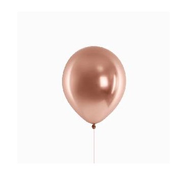 BOLSA GLOBOS ORO ROSA METALIZADO10 UNIDADES