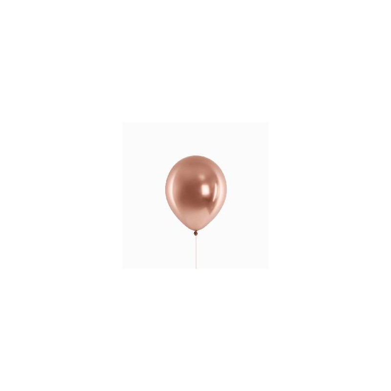 BOLSA GLOBOS ORO ROSA METALIZADO10 UNIDADES