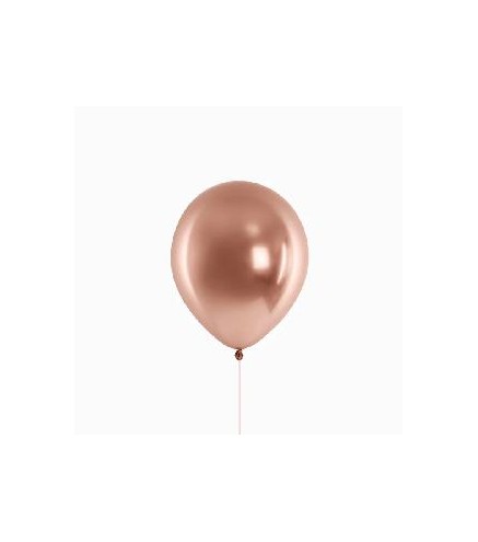 BOLSA GLOBOS ORO ROSA METALIZADO10 UNIDADES