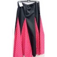 FALDA FLAMENCA NEGRA CON GODETS ROJO T-L