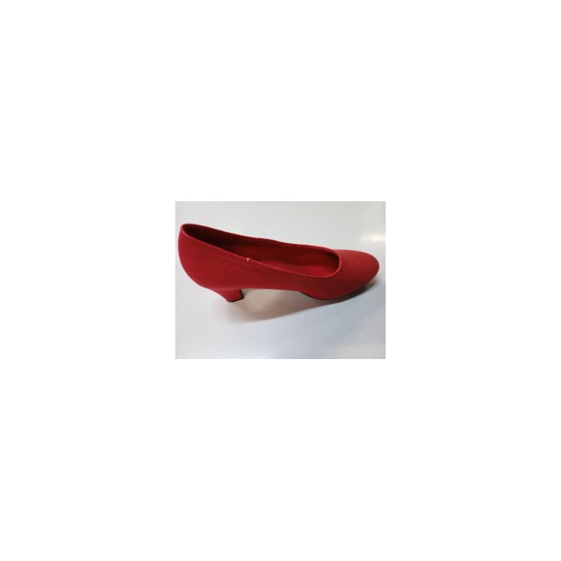 ZAPATO FLAMENCO LONA ROJO T-41