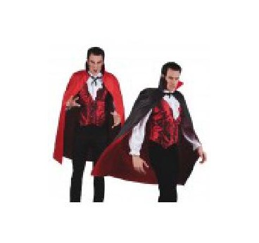 -CAPA VAMPIRO NEGRO Y ROJO REVERSIBLE