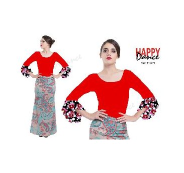 CUERPO FLAMENCO ROJO FLORES T- 42