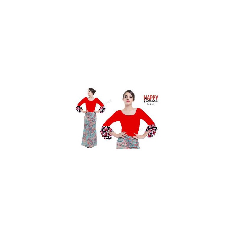 CUERPO FLAMENCO ROJO FLORES T- 42